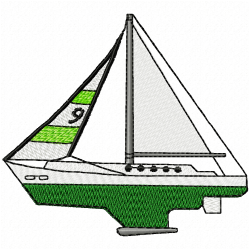 Boats Embroidery Design 9 Boats Embroidery Design 9